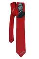 Atatürk Portrait and Signature Patterned Red Woven Tie