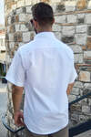 Yıldız White Terikoton Short Sleeve Men's Shirt - 4