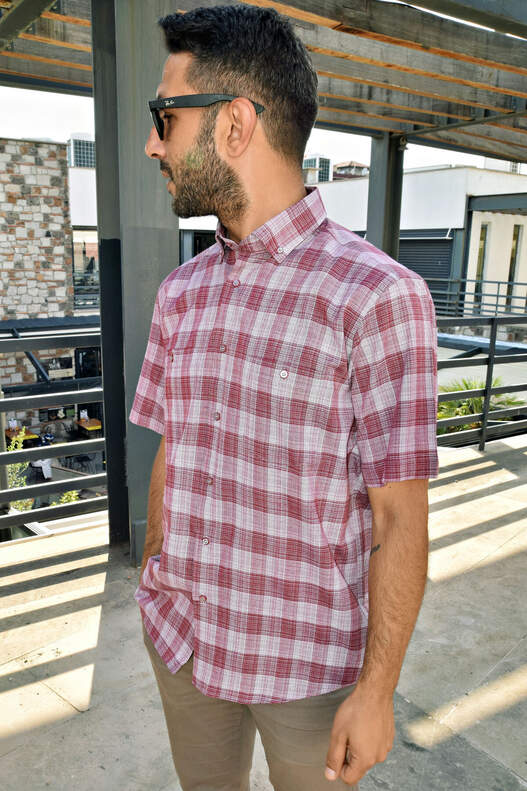 Kırmızı Krem Ekose Kırmızı Krem Ekose