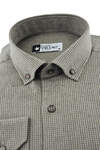 Brown Gingham Winter Cotton Shirt - 4