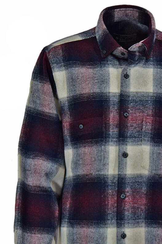 Mürdüm Lacivert Ekose Oduncu Gömlek Mürdüm Lacivert Ekose Oduncu Gömlek