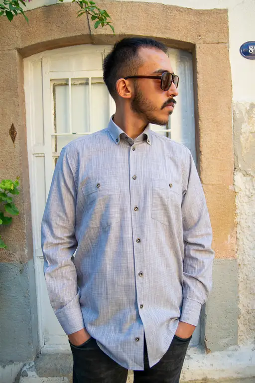 YILDIZ Line Pattern Seasonal Long Sleeve Shirt