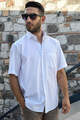 Yıldız White Terikoton Short Sleeve Men's Shirt
