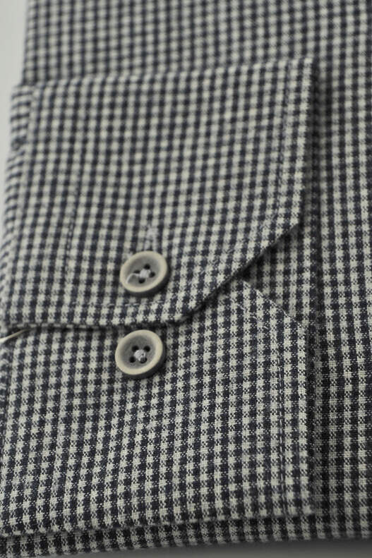 Black Cream Gingham Winter Cotton Shirt