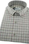 Beige Check Winter Cotton Shirt - 3