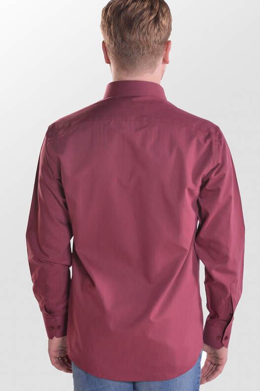 Burgundy Terikoton Long Sleeve Shirt