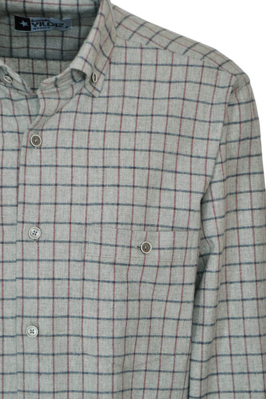 Beige Check Winter Cotton Shirt