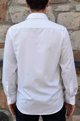 Yıldız White Slim Fit Men's Shirt