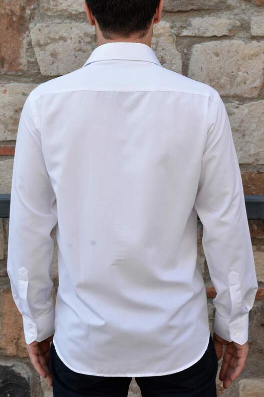 Yıldız White Slim Fit Men's Shirt