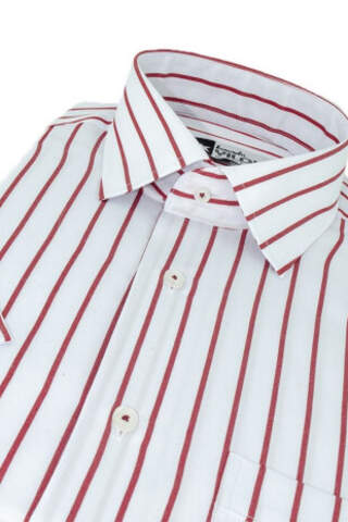 Yıldız Red Striped Short Sleeve Shirt