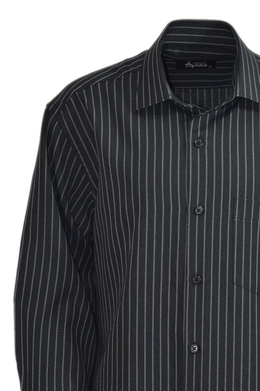 YILDIZ Black Striped Cotton Shirt
