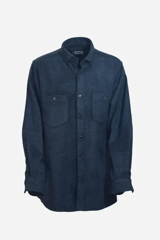 Plain Navy Blue Orange Shirt