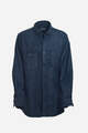 Plain Navy Blue Orange Shirt