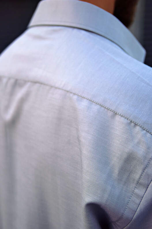 Yıldız Grey Chamre Long Sleeve Men's Shirt