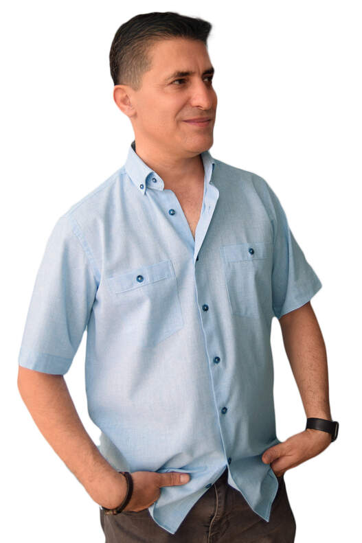 Açık Mavi Keten Dokulu