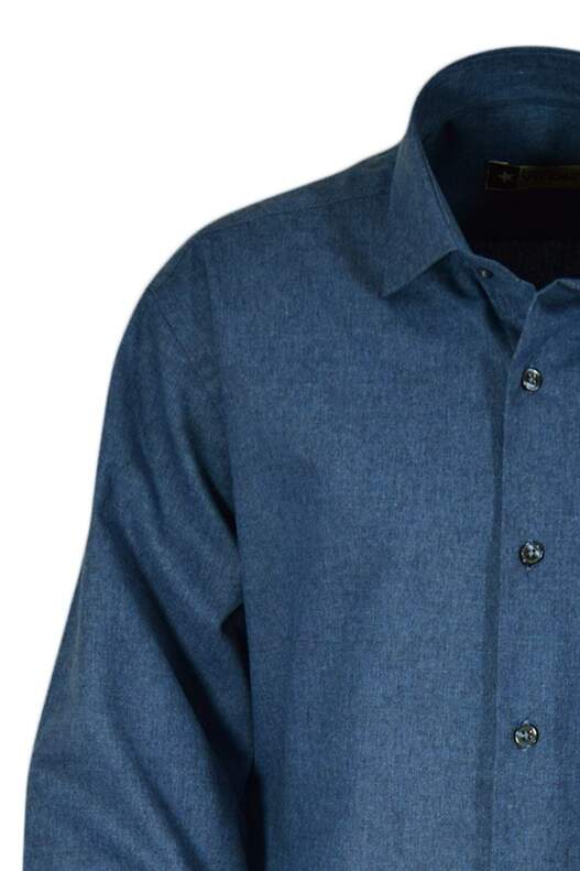 Lacivert Kışlık Pamuklu Gömlek Lacivert Kışlık Pamuklu Gömlek