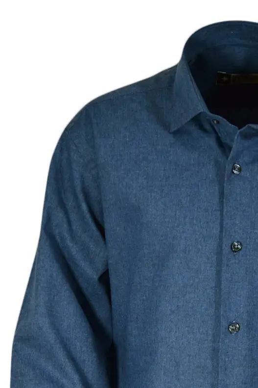 Navy Blue Winter Cotton Shirt