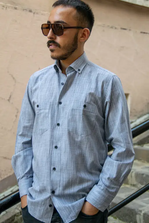 Black Line Pattern Seasonal Long Sleeve Shirt