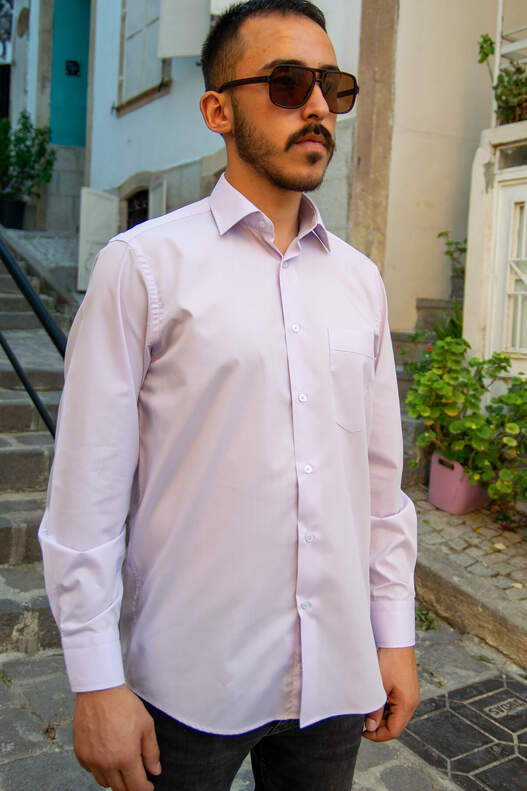 Lilac Terikoton Long Sleeve Shirt