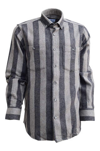 Kahverengi ve Bej Çizgili Oduncu Gömlek