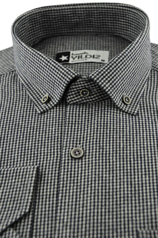 Black Cream Gingham Winter Cotton Shirt