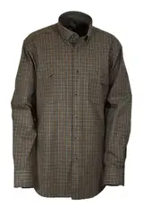 Coffee Mink Checked Cotton Winter Shirt