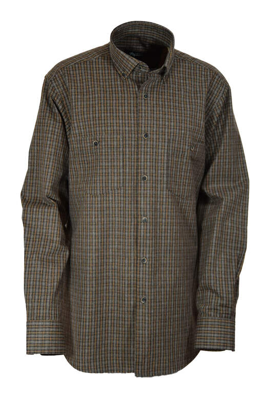 Coffee Mink Checked Cotton Winter Shirt