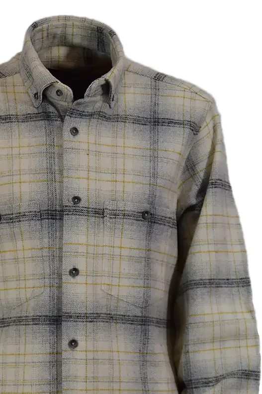Cream Black Plaid Lumberjack Shirt