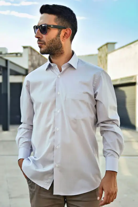 Yıldız Grey Terikoton Men's Shirt