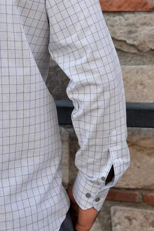 Cream Checked Seasonal Shirt