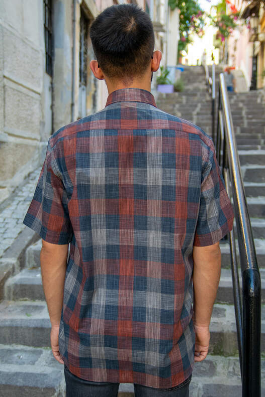 YILDIZ Checked Short Sleeve Shirt