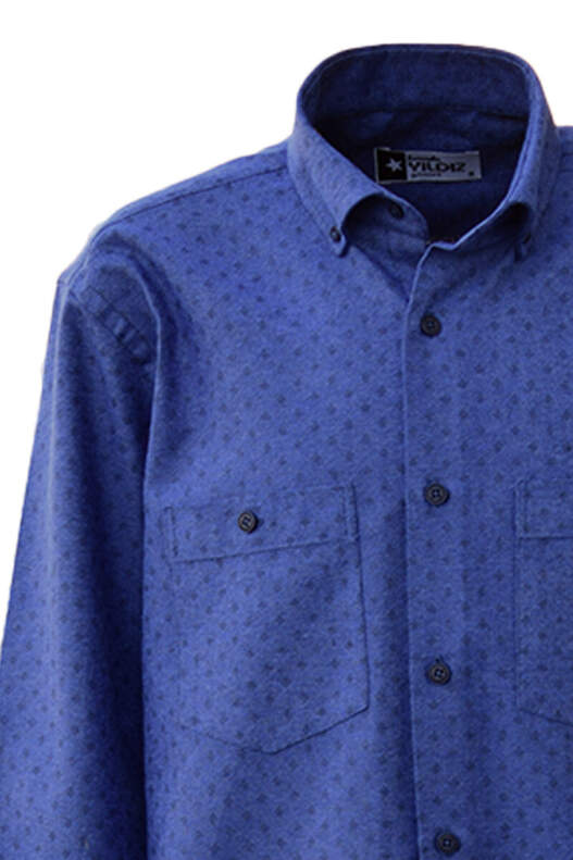 Blue Self Patterned