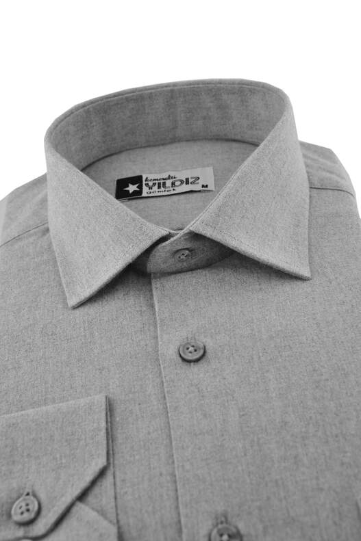 Light Grey Winter Cotton Shirt