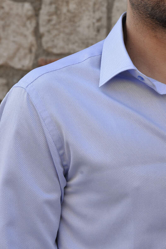 YILDIZ Blue Slim Fit Shirt