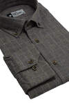 Brown Check Winter Cotton Shirt - 3