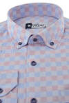 Blue Pink Checked Shirt - 3