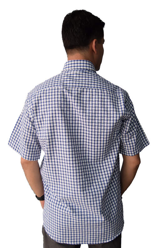 YILDIZ White Checked Short Sleeve Shirt