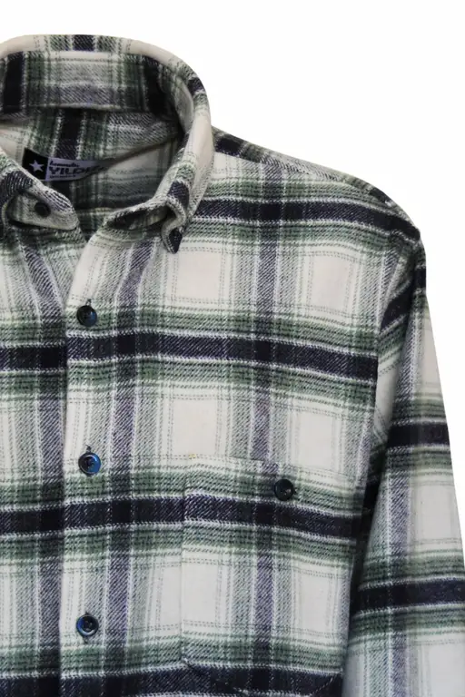 Green Cream Plaid Lumberjack Shirt