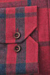 Kırmızı Lacivert Ekose Kışlık Pamuklu - 4