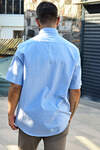 Yıldız Blue Chamre Short Sleeve Men's Shirt - 3