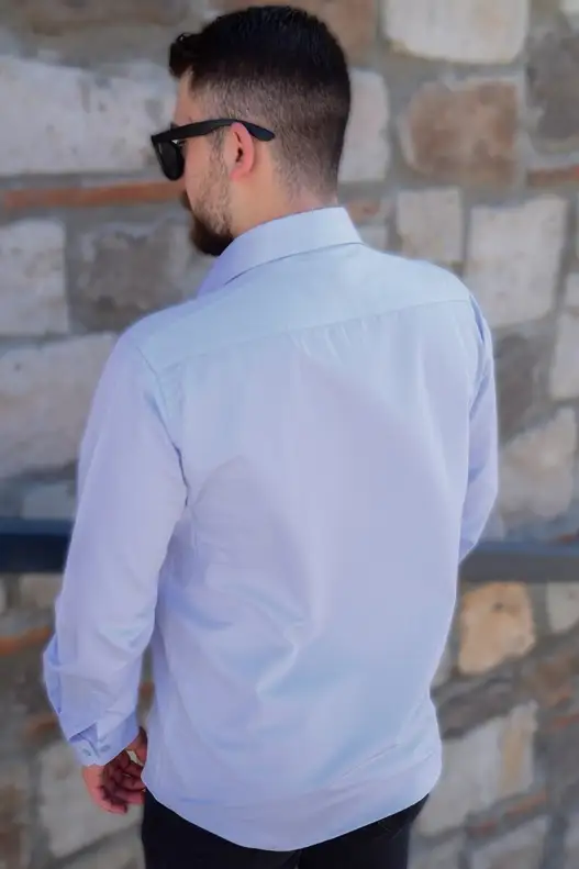 YILDIZ Blue Slim Fit Shirt