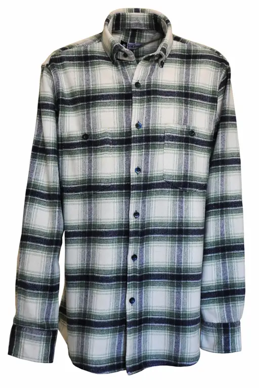Green Cream Plaid Lumberjack Shirt