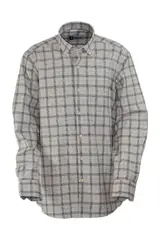 Cream Black Plaid Winter Cotton Shirt