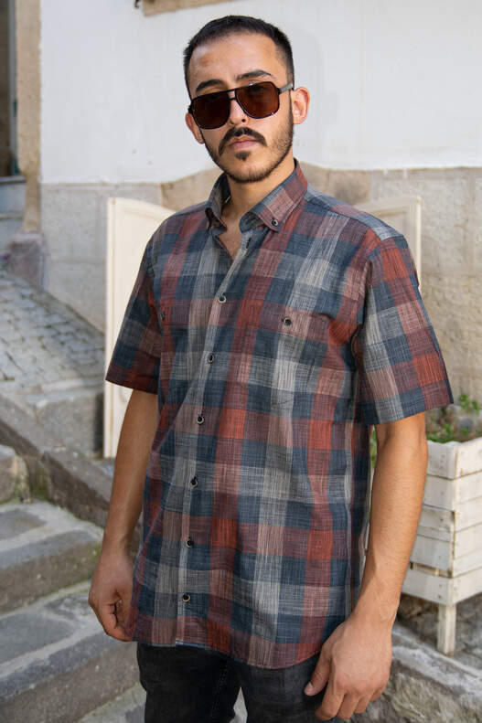 YILDIZ Checked Short Sleeve Shirt