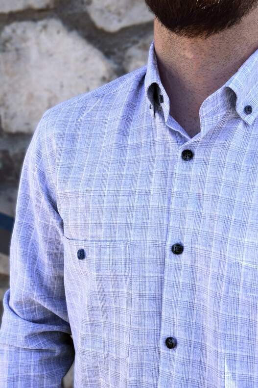 Mavi Beyaz Ekose Mevsimlik Mavi Beyaz Ekose Mevsimlik