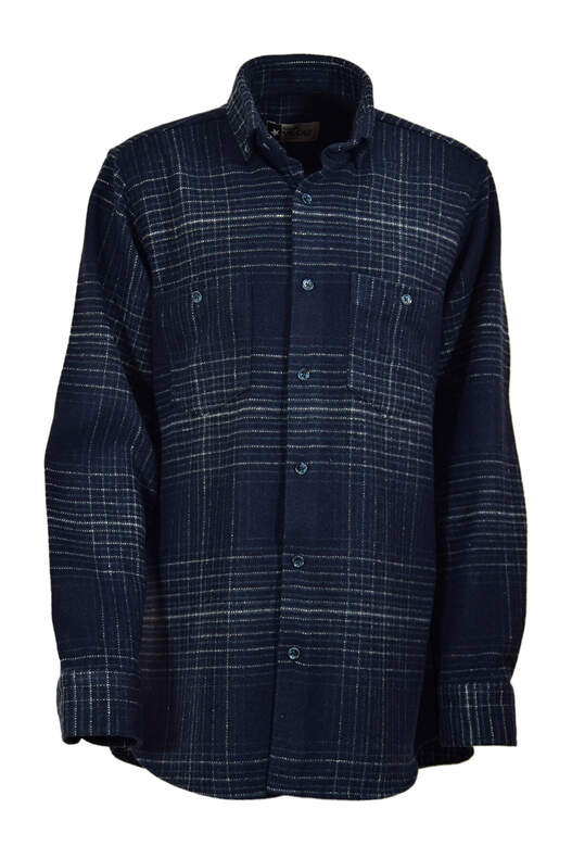 Lacivert Çizgili Oduncu Gömlek Lacivert Çizgili Oduncu Gömlek