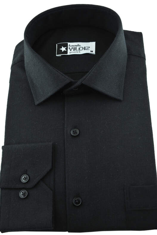 Black Winter Cotton Shirt