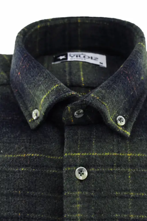 Green Yellow Plaid Lumberjack Shirt