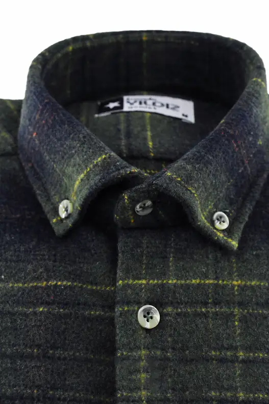 Green Yellow Plaid Lumberjack Shirt