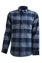 Lacivert ve Gri Çizgili Oduncu Gömlek